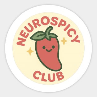 Neurospicy Club (Chili Badge) Sticker